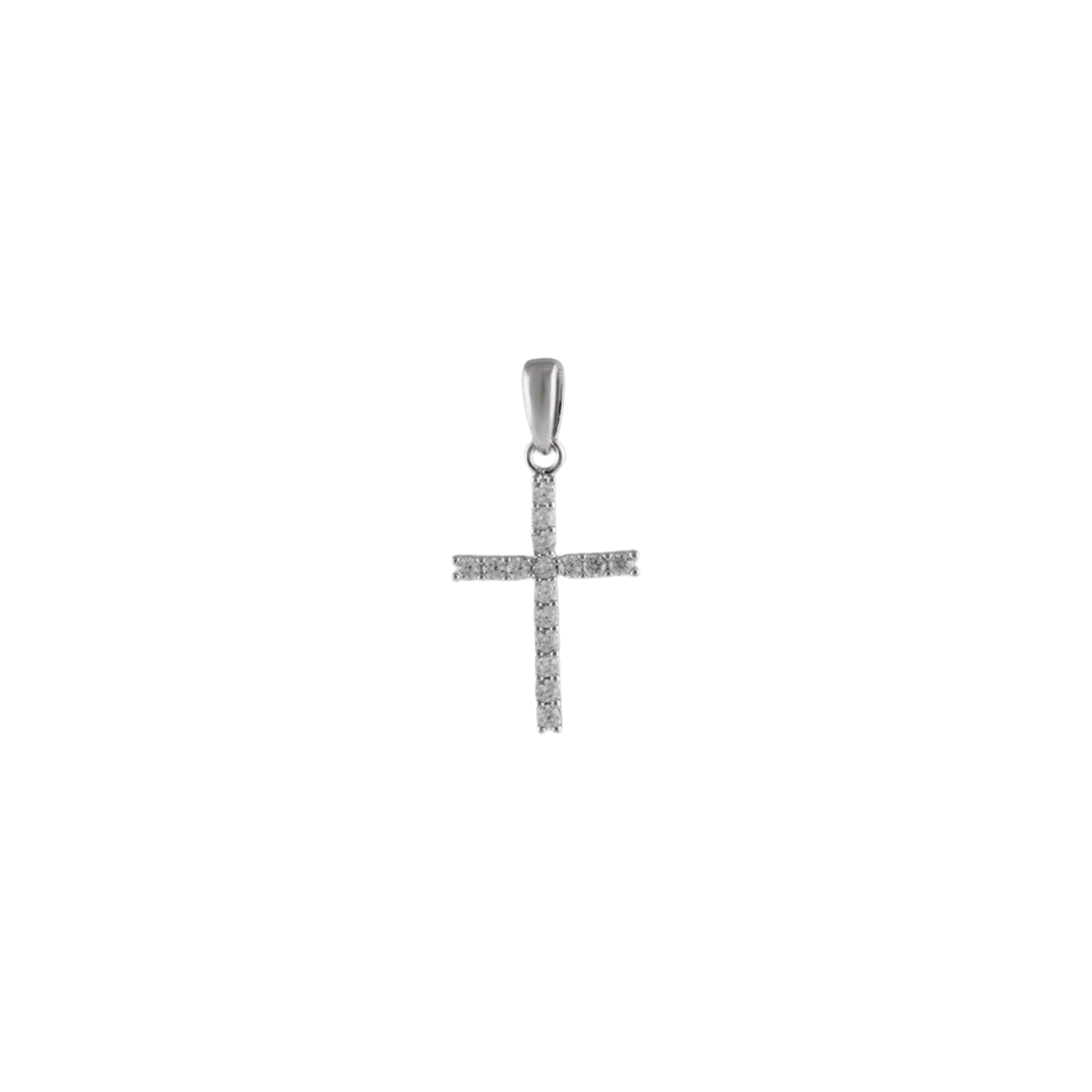 Sparkly Cross Pendant in 925 Sterling Silver