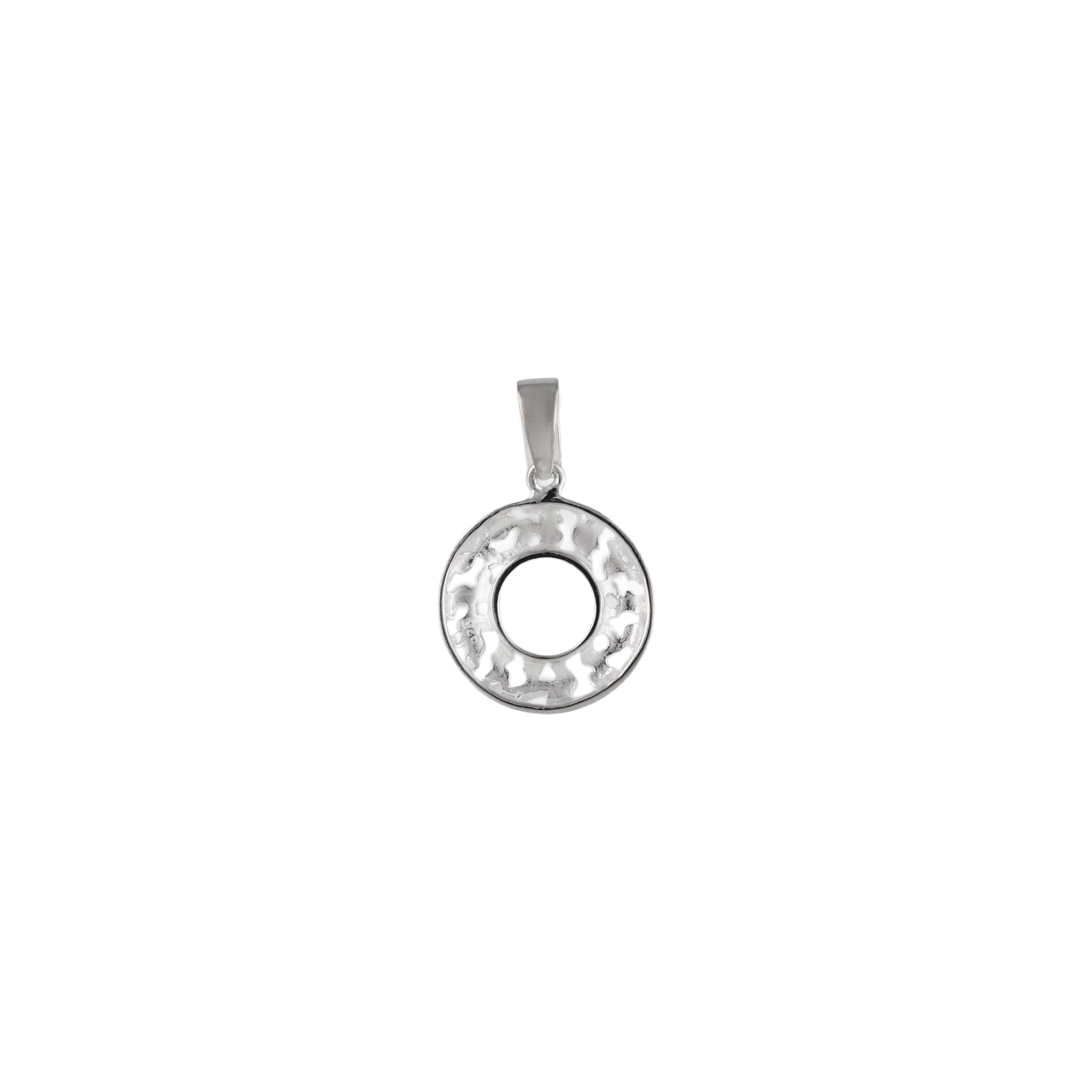 Cut-Out Donut Pendant in 925 Sterling Silver