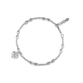 Twisted Bead Bracelet with Heart pendant in 925 Silver
