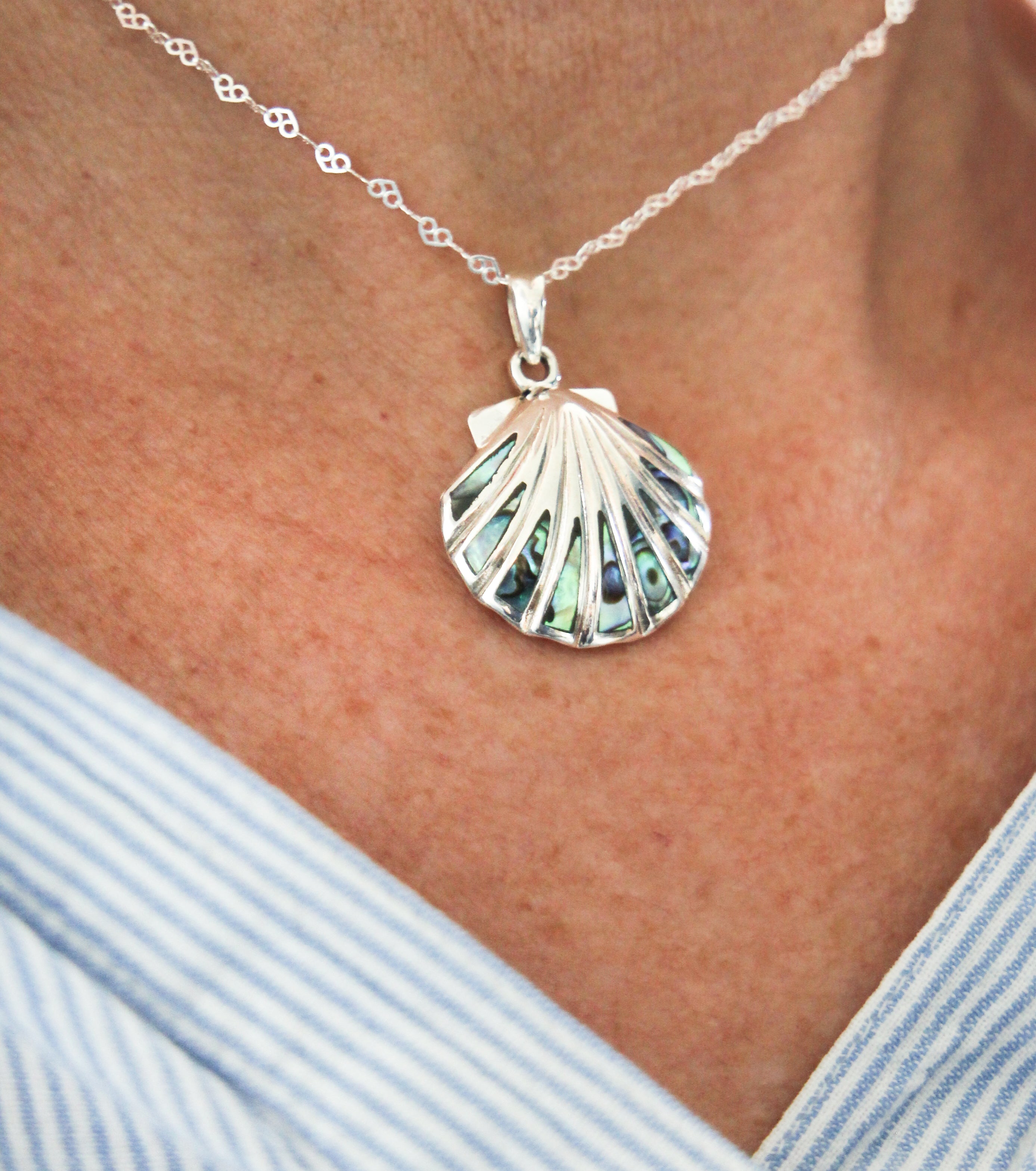 Abalone Shell pendant Pendant in 925 Silver