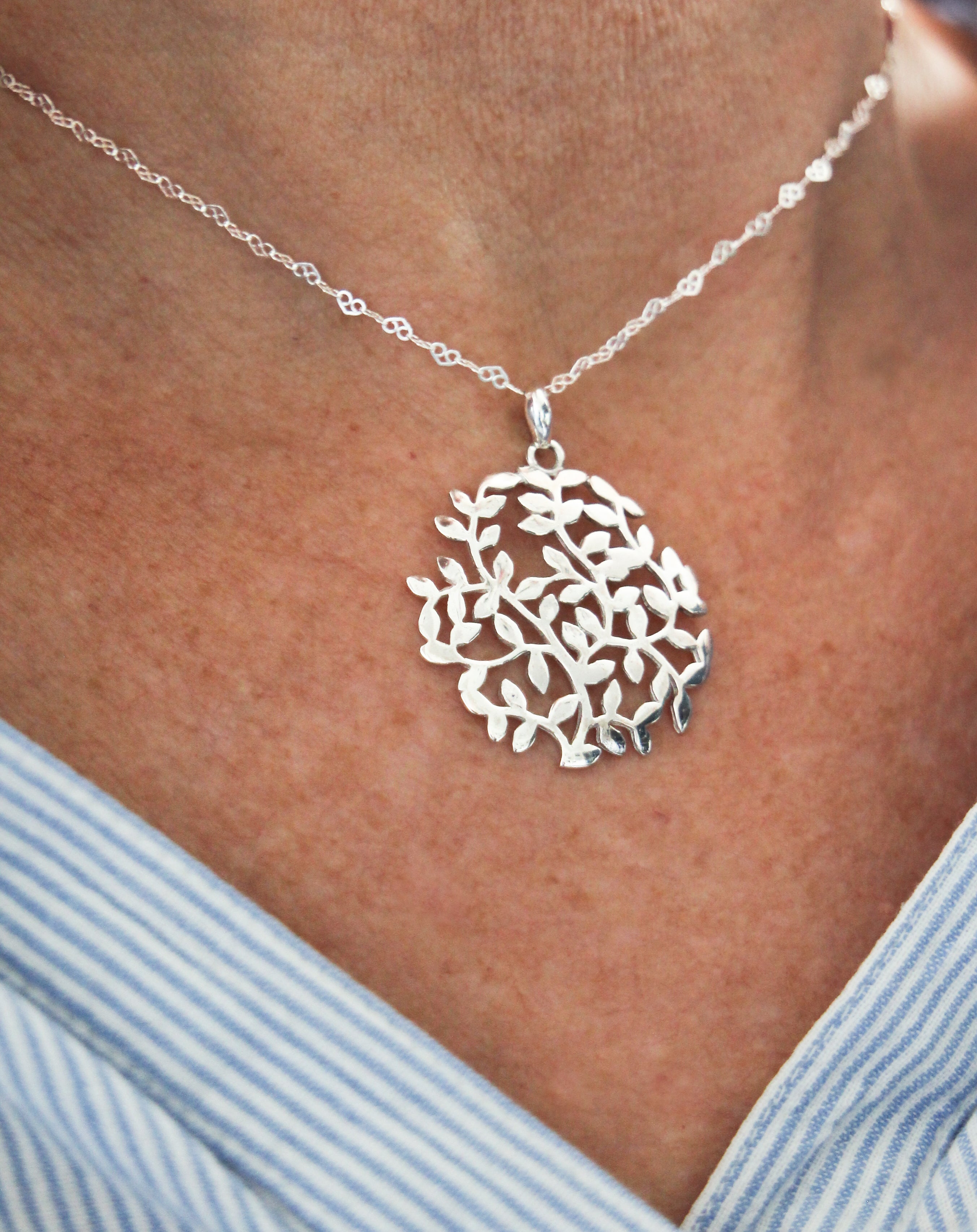Statement Tree of Life Pendant in 925 Silver