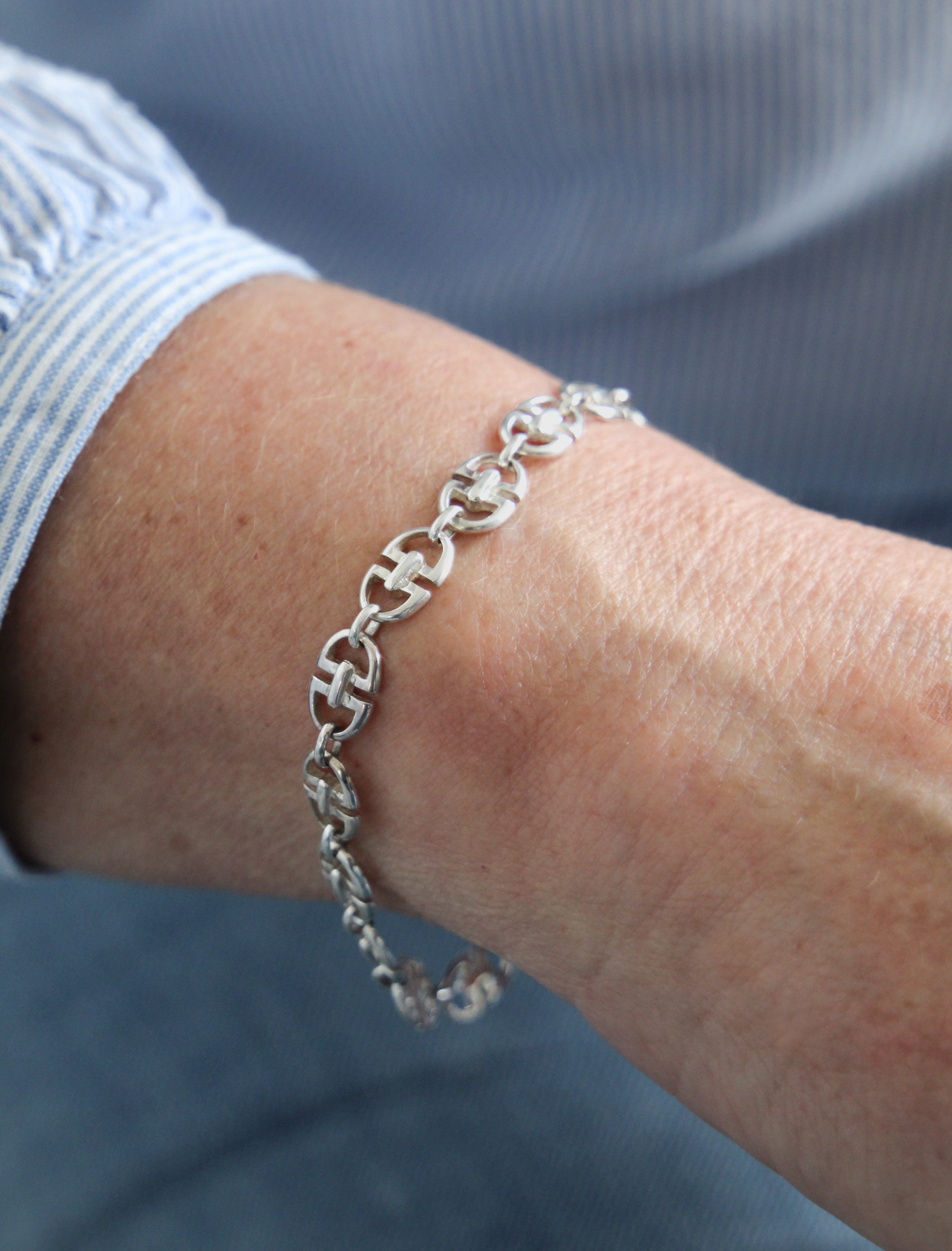 Anchor Link Bracelet in 925 Silver