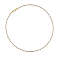 Silver & Gold Twisted Herringbone Torc Necklace