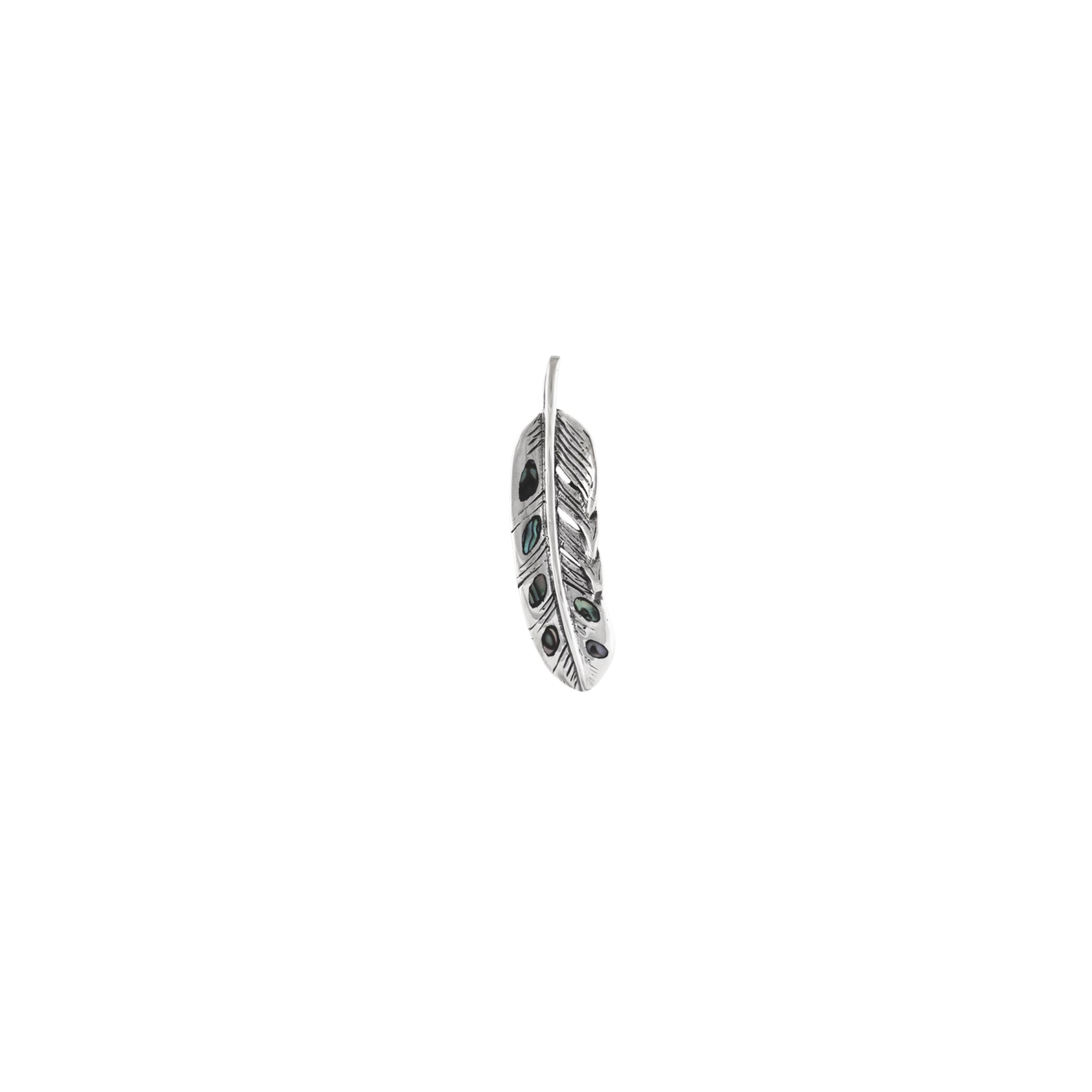 Abalone Feather Pendant in 925 Silver
