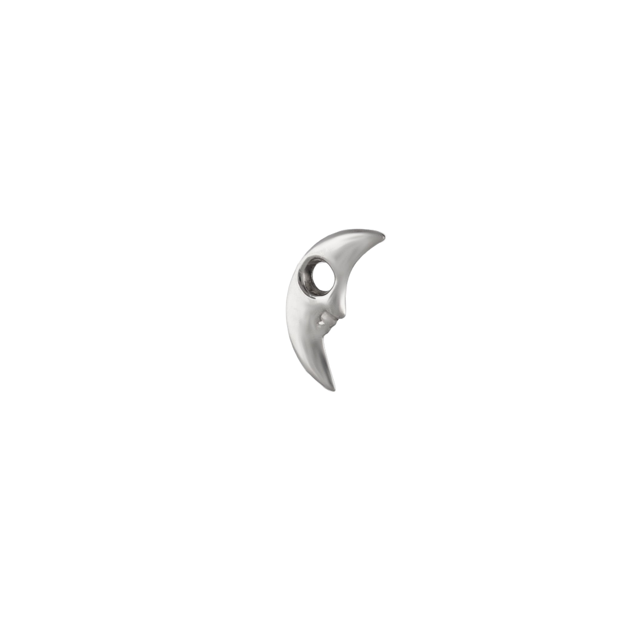 Crescent Moon Face in 925 Silver