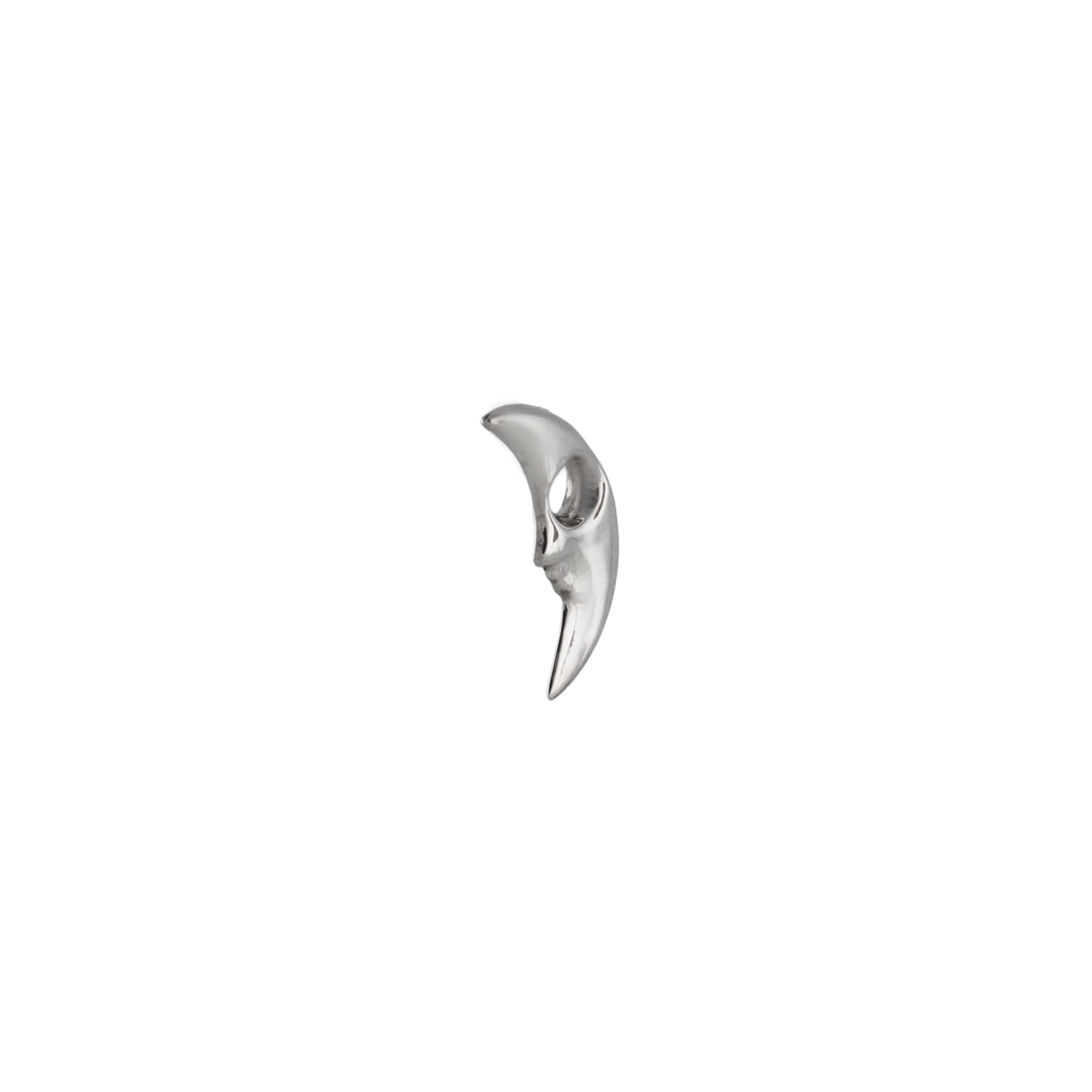 Crescent Moon Face in 925 Silver