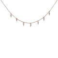 Sparkling Spike Rose Gold Plated Necklace