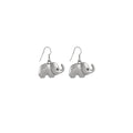 Elephant Drop Earrings in 925 Silver