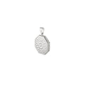 Engraved Octagon Locket Pendant in 925 Silver