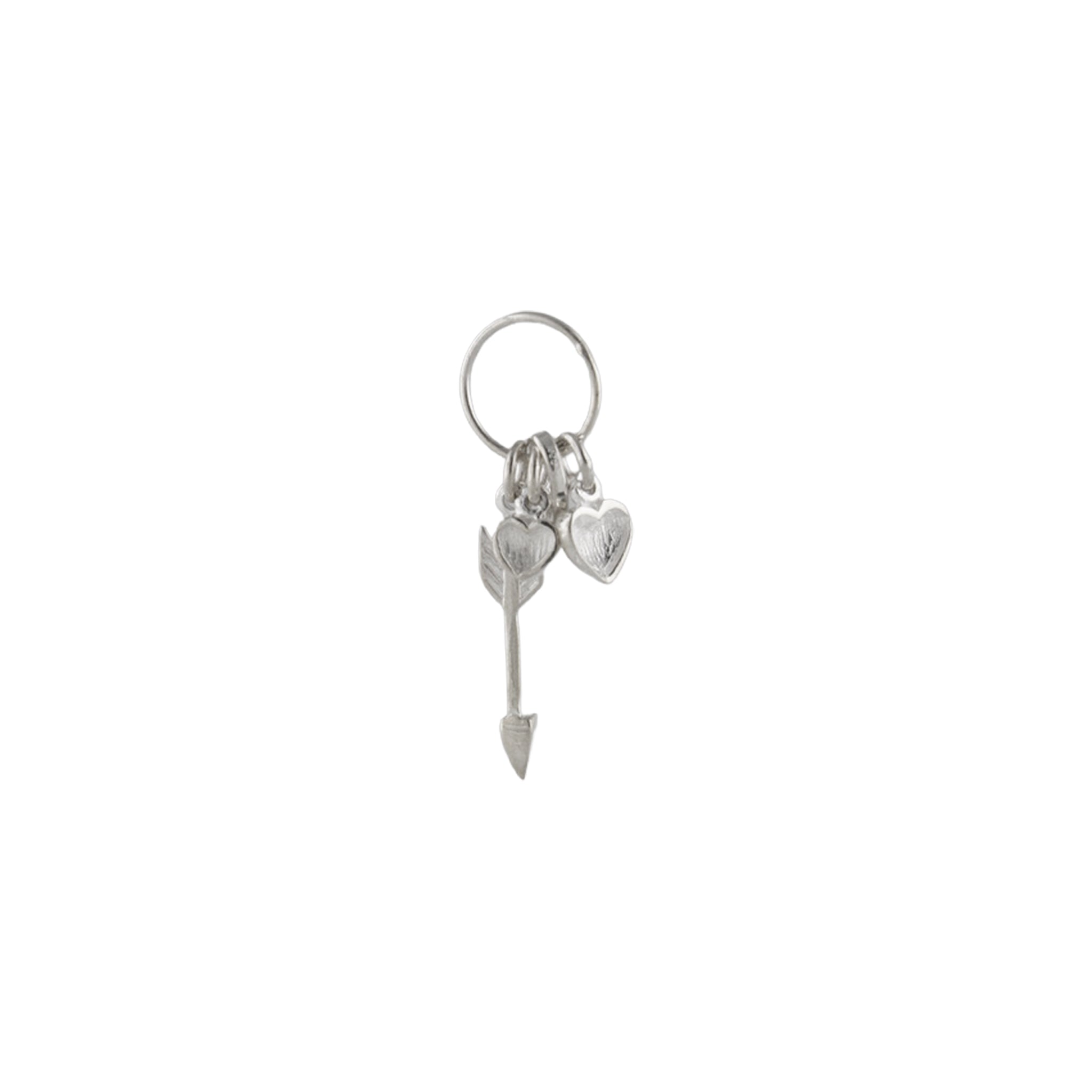 Heart & Arrow pendant Cluster in 925 Silver