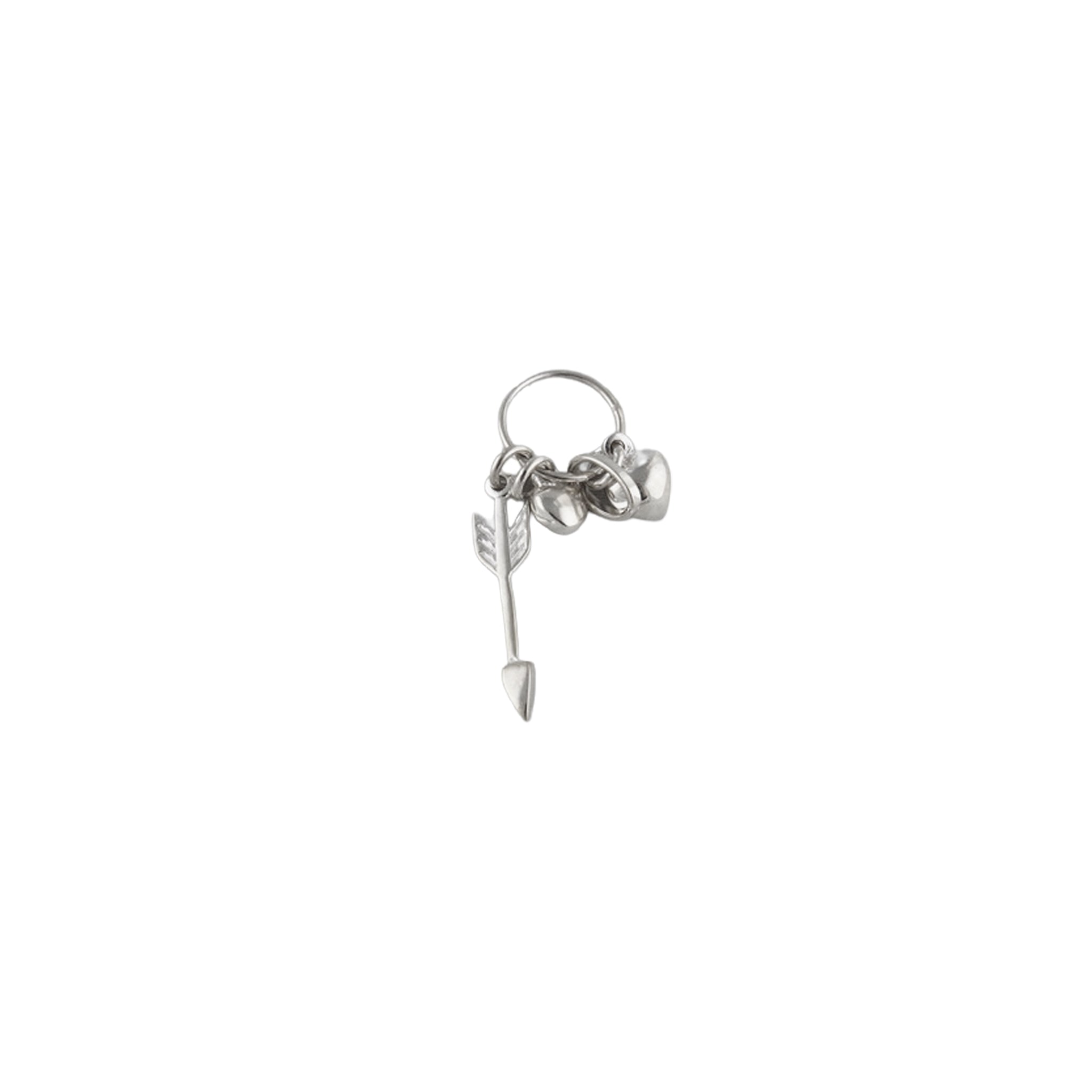 Heart & Arrow pendant Cluster in 925 Silver