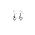 Heart Drop Earrings in 925 Silver
