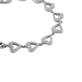 Open Heart Link Bracelet in 925 Silver