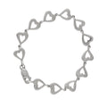 Open Heart Link Bracelet in 925 Silver