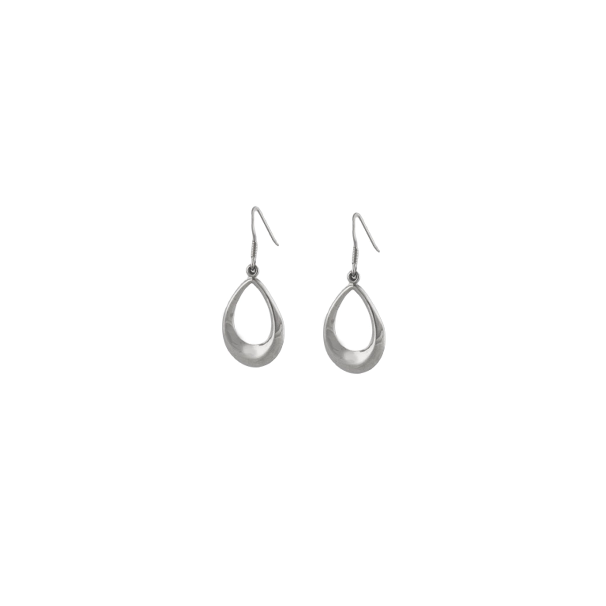 Open Teardrop Earrings in 925 Silver