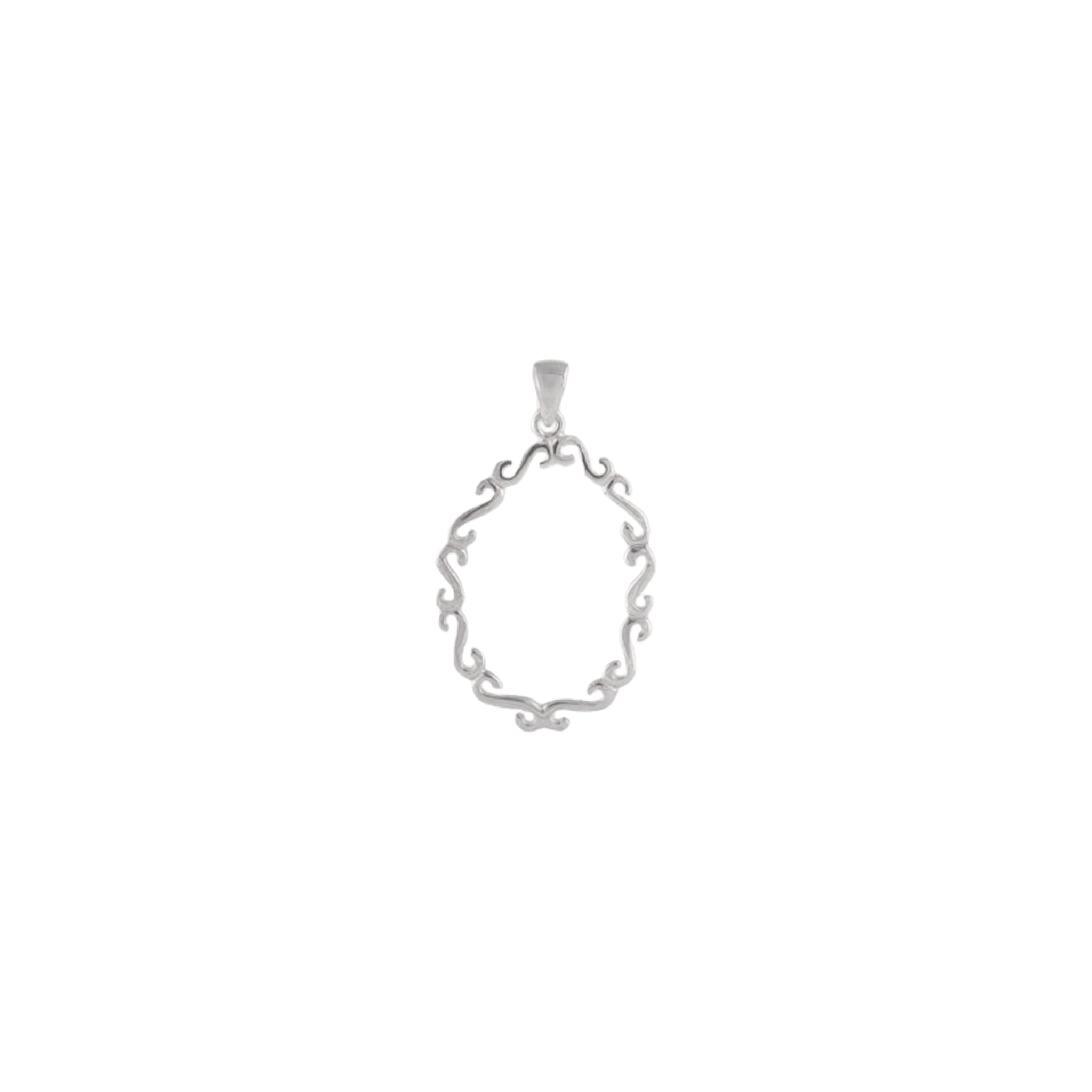 Ornate Swirl Statement Pendant in 925 Silver