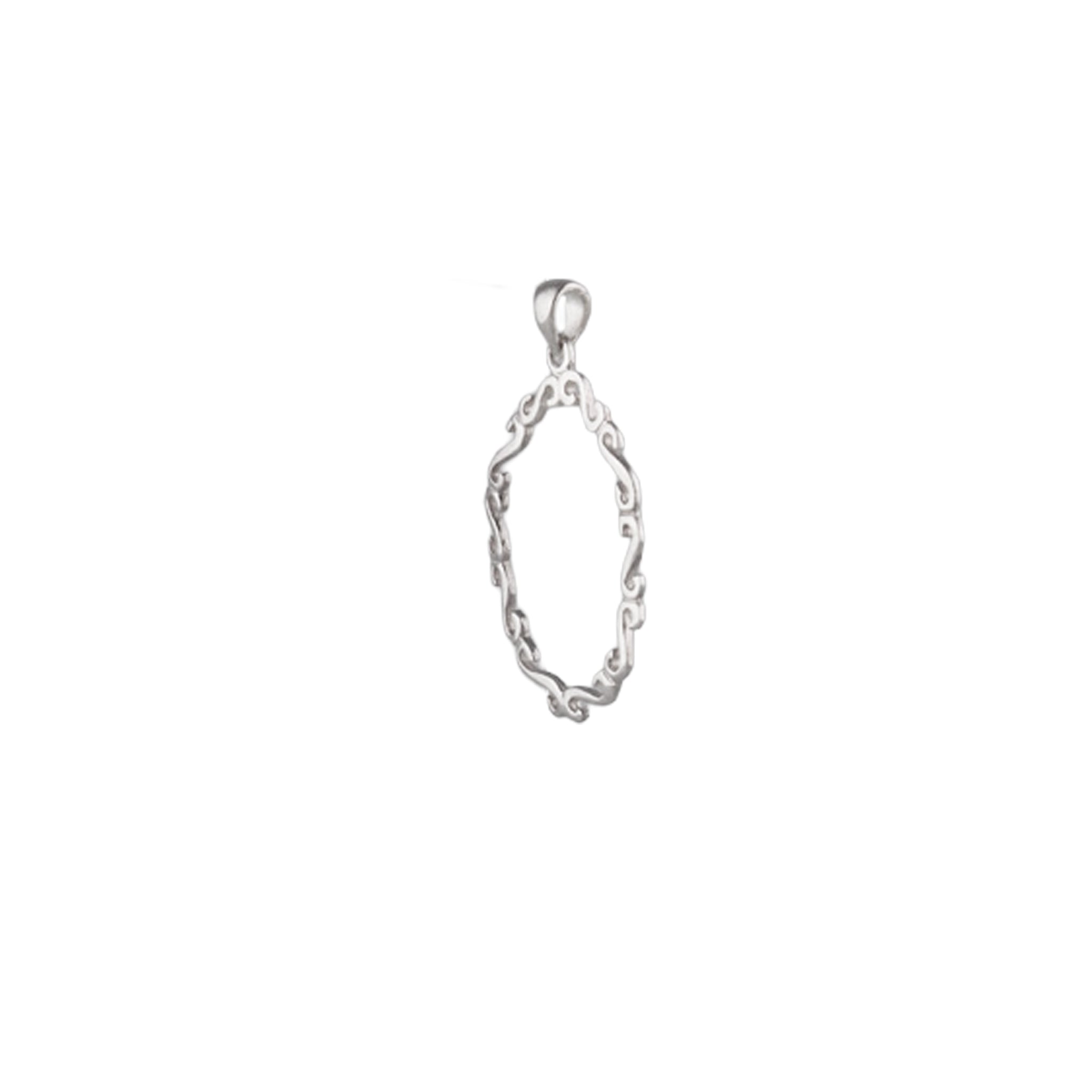 Ornate Swirl Statement Pendant in 925 Silver
