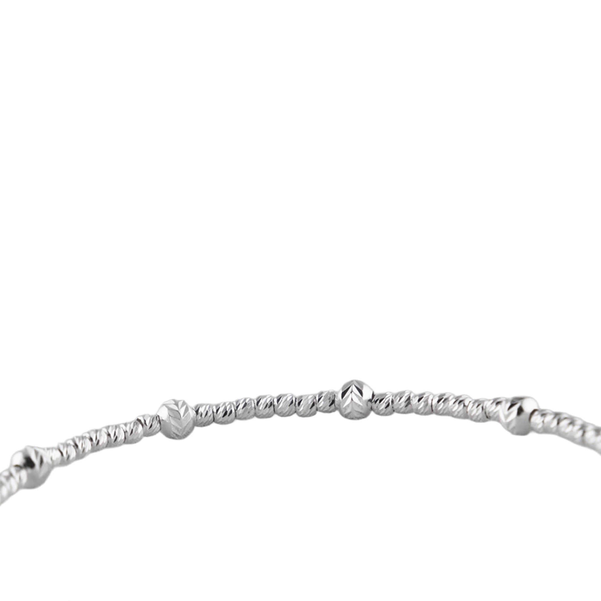 Diamond-Cut Bead Bracelet in 925 Silver