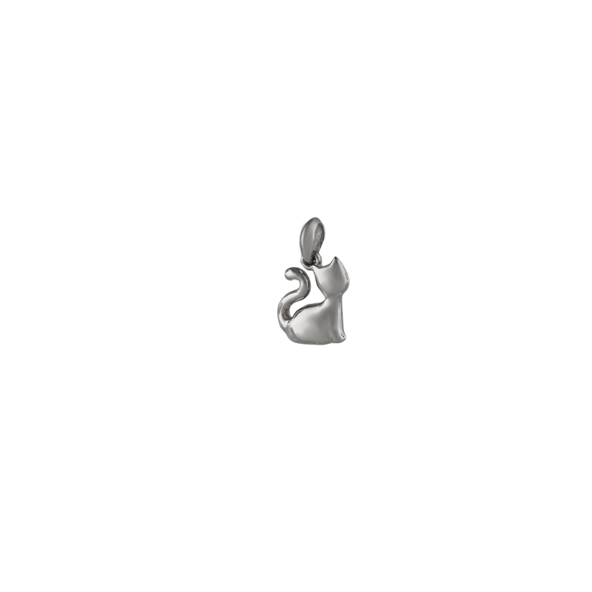 Sitting Cat Pendant in 925 Silver