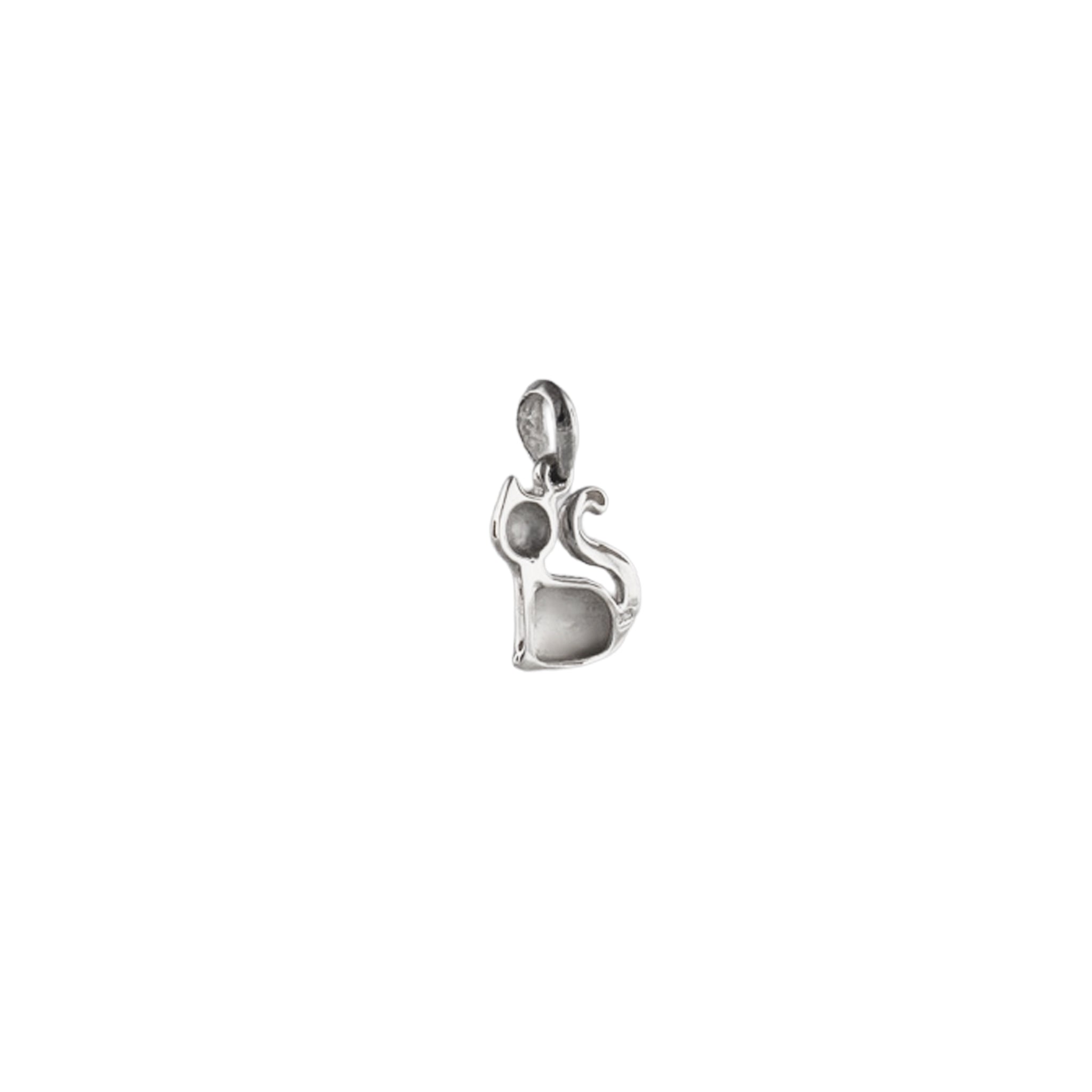 Sitting Cat Pendant in 925 Silver