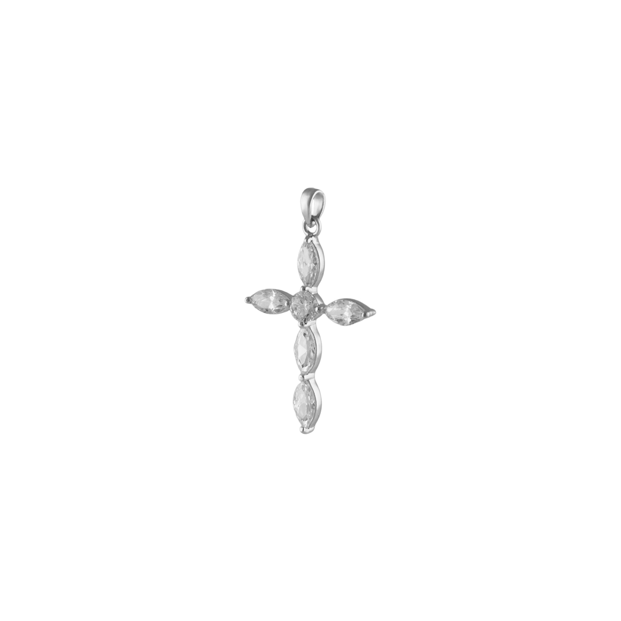 Sparkle Cross Pendant in 925 Silver