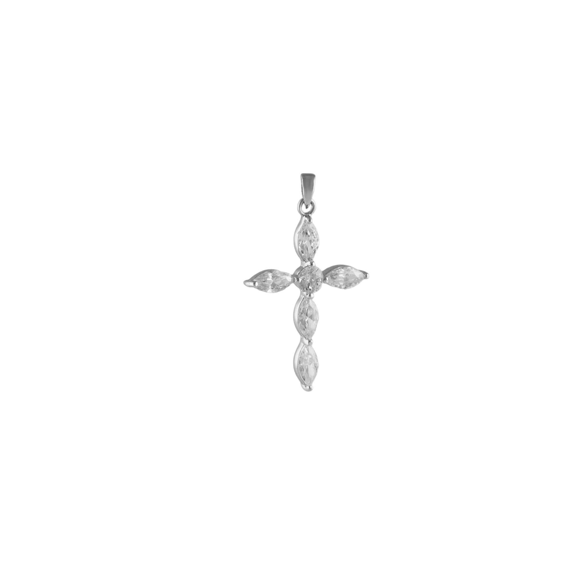 Sparkle Cross Pendant in 925 Silver