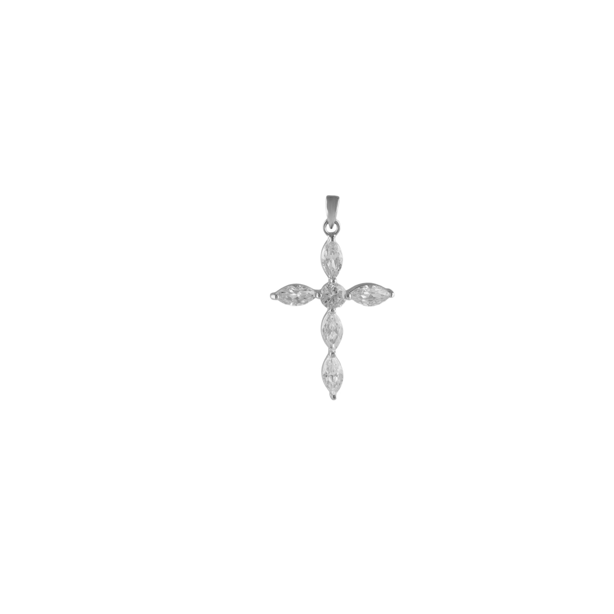 Sparkle Cross Pendant in 925 Silver