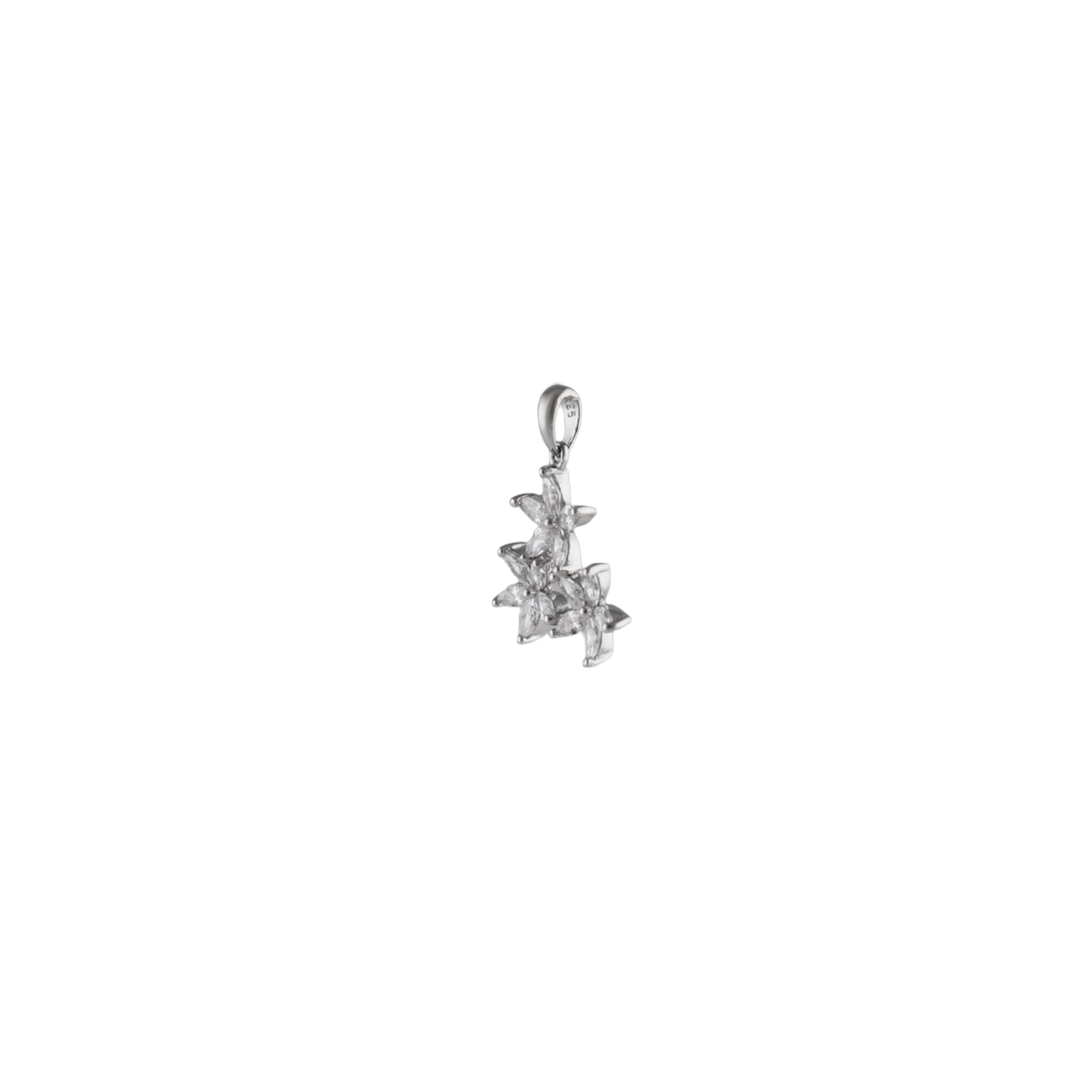 Trio Flower pendant Pendant in 925 Silver