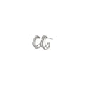 Triple Hoop Stud Earrings in 925 Silver