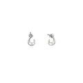 Chunky Wave Stud Earrings in 925 Silver